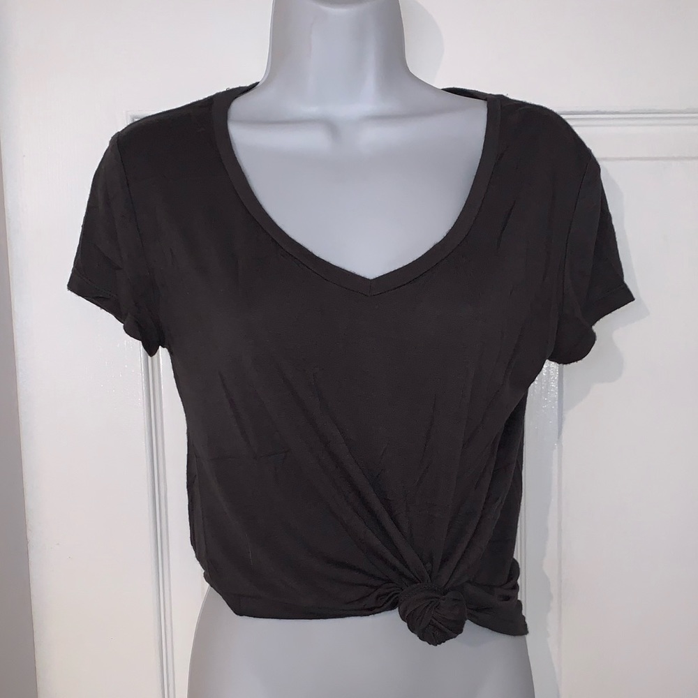 Dark Gray Aero Seriously Soft Perfect V-Neck
